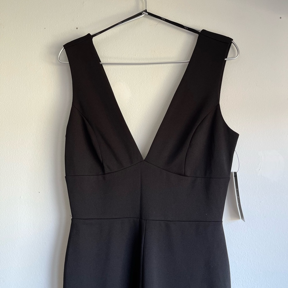 SOLD - NWT Black V-neck Wide Legged Jumpsuit, size S